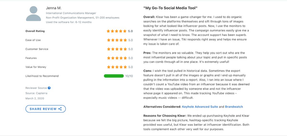 Klear reviews and ratings