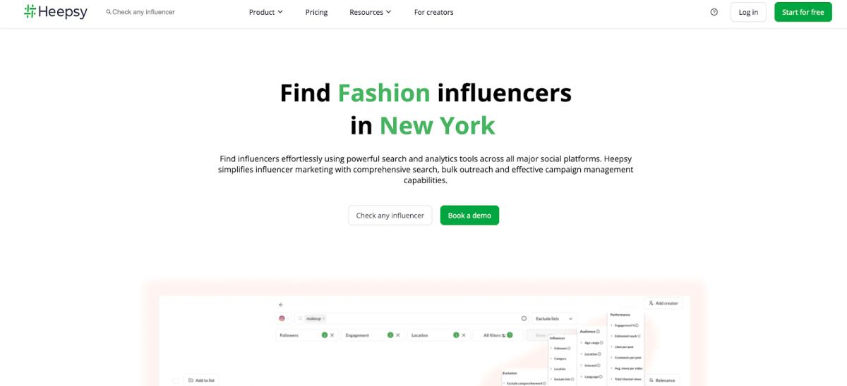Heepsy platform overview