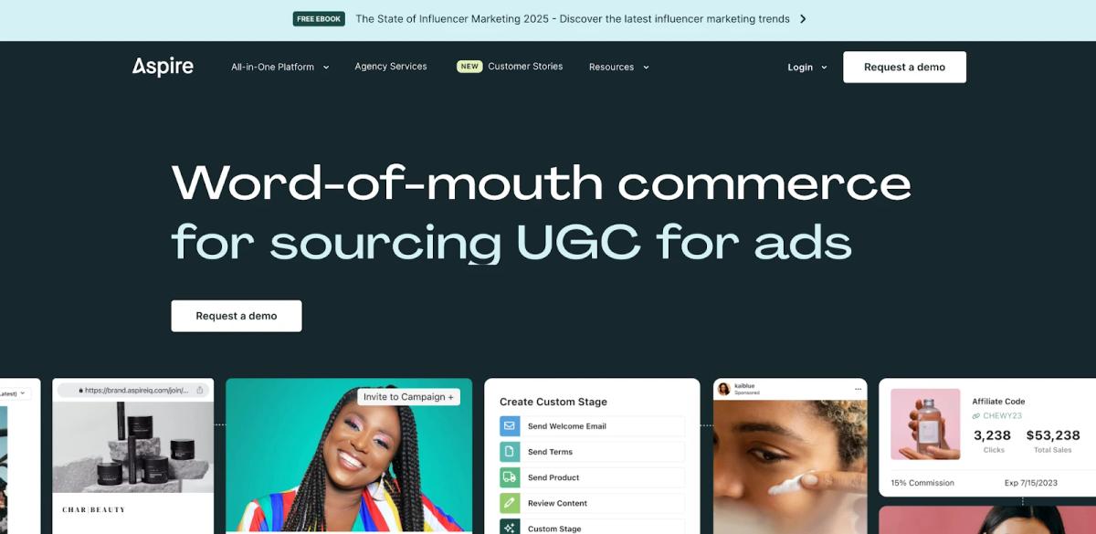 Aspire influencer marketing platform