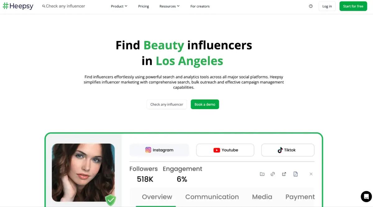 Heepsy platform overview