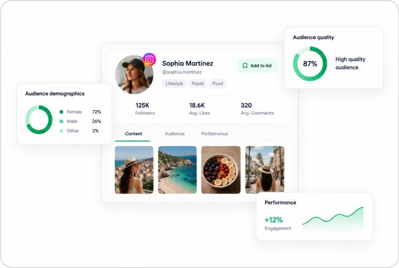 Audience authenticity breakdown on an advanced profile