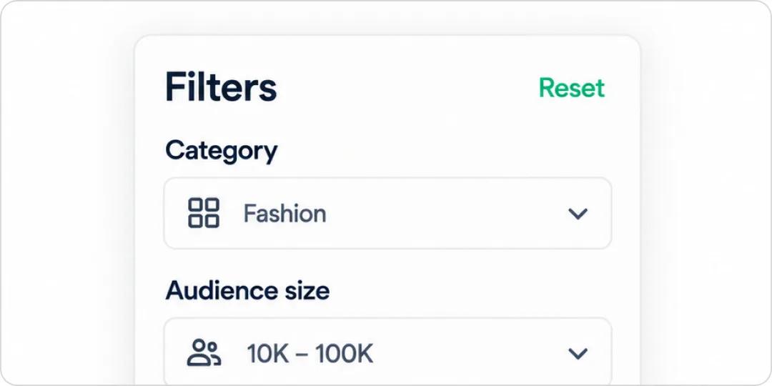 Sorting and filtering the creators who applied to a campaign offer